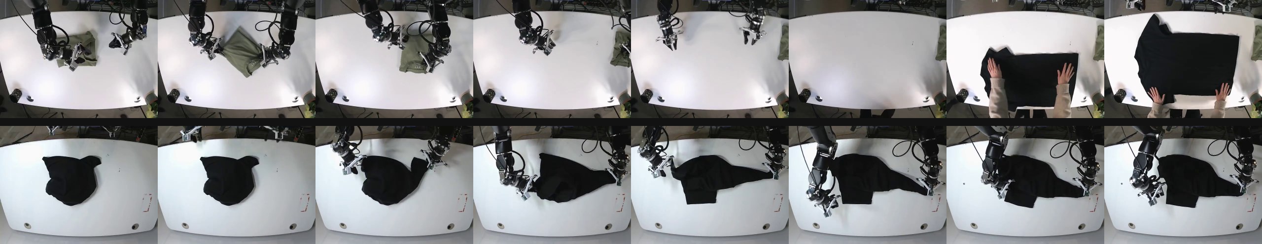 a take ending and a human resetting the workspace, above a single clean take