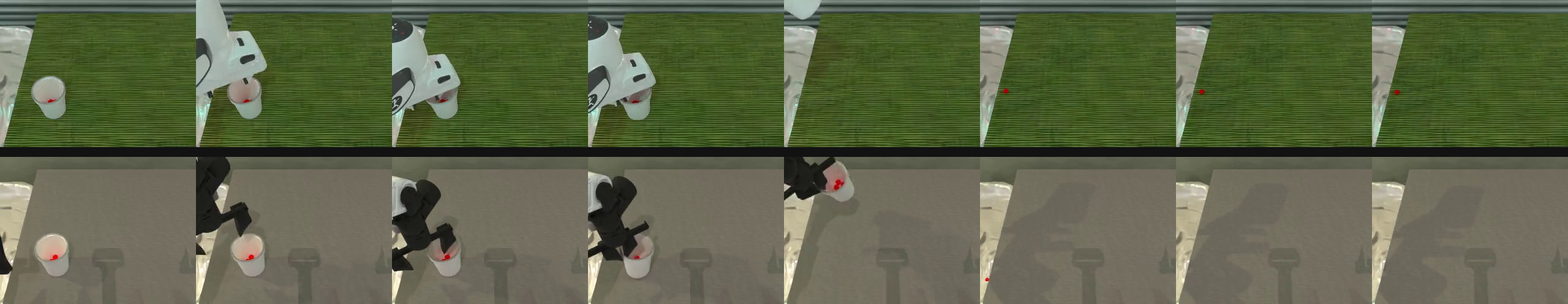 eight frames from the one surviving episode above eight from a complete archive